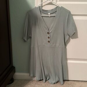 PinkBlush Sage Ribbed Button Accent maternity shirt size xl